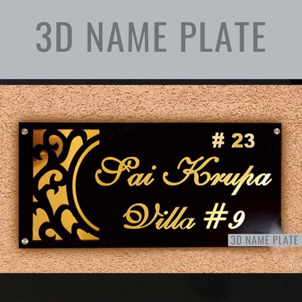 3d house name plate