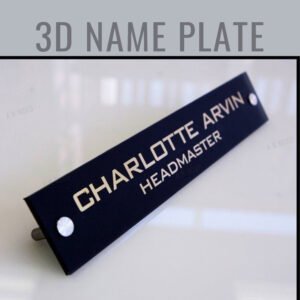 3D Desk Name Plate Plaque Customize