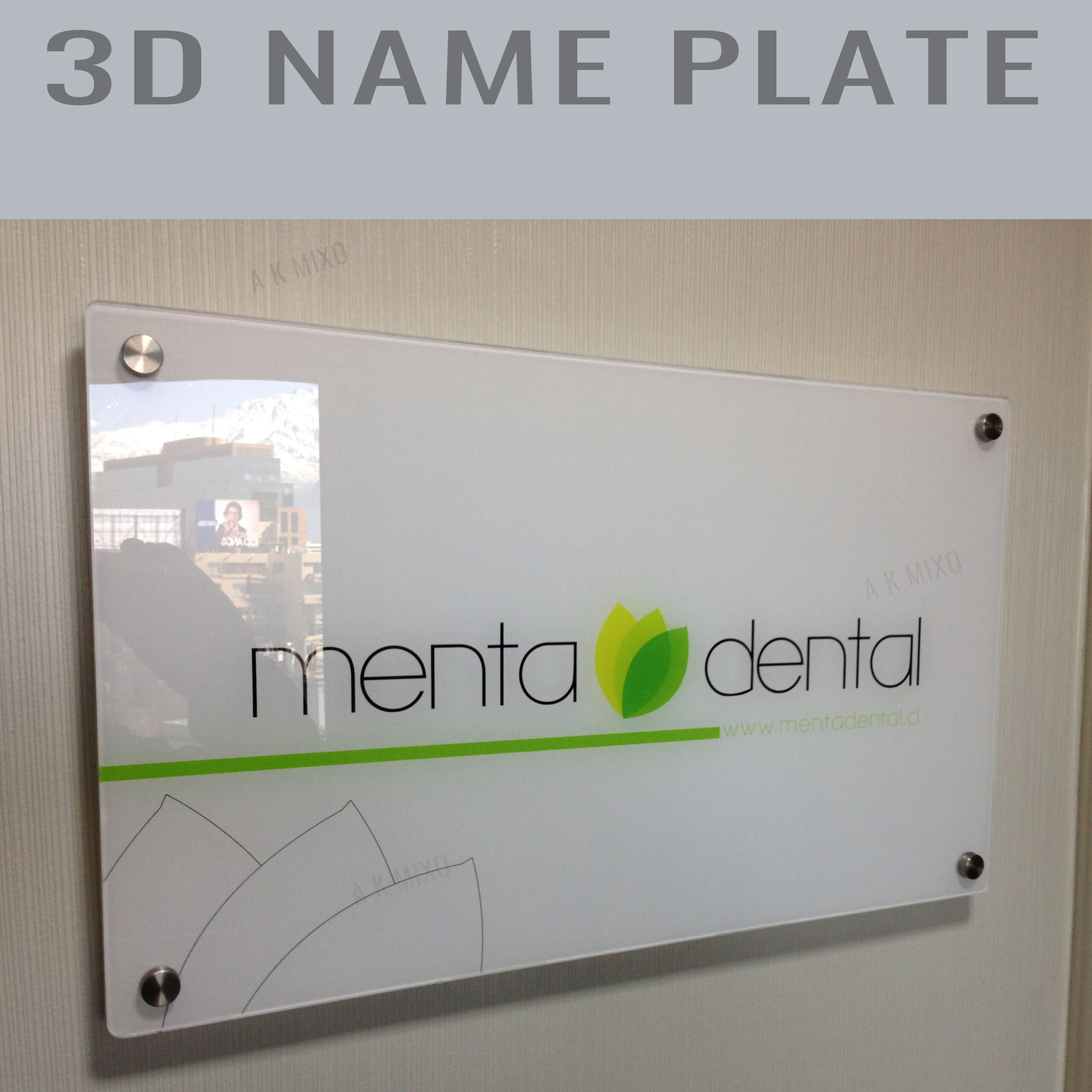 Printed acrylic name plate scaled