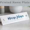 printed desk top name plate