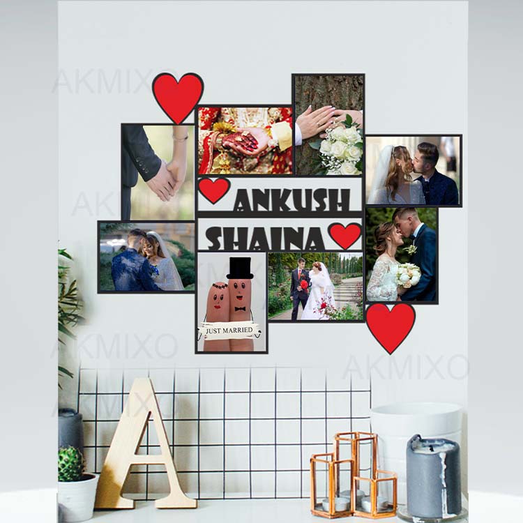 Personalized wedding Photo collage Frame