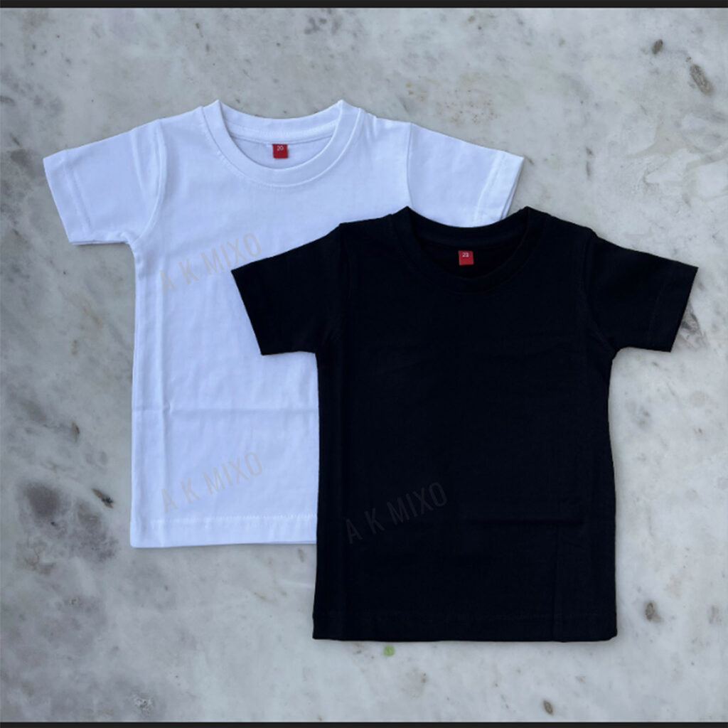 Custom kids half sleeves cotton tshirts