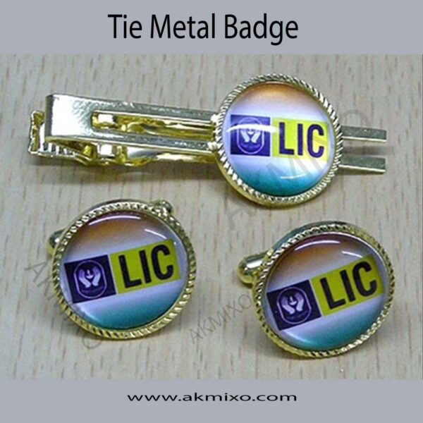 tie metal badge