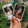 Brides captured in acrylic keychains