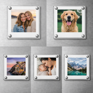 Polaroid Round Fridge Magnet